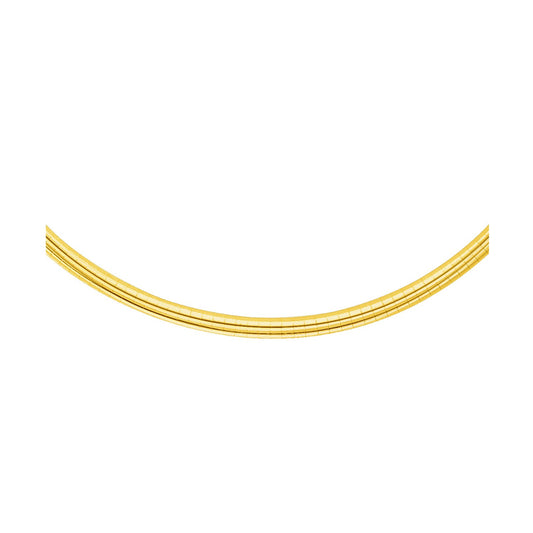 14k Yellow Gold Chain in a Classic Omega Design (4.00 mm) - The Best Accessory