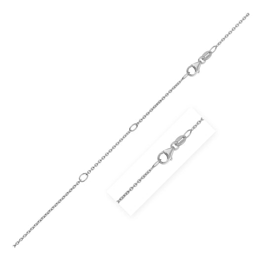 Double Extendable Cable Chain in 14k White Gold (1.20 mm) - The Best Accessory