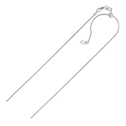 Sterling Silver 0.8mm Adjustable Snake Chain (0.80 mm) - The Best Accessory