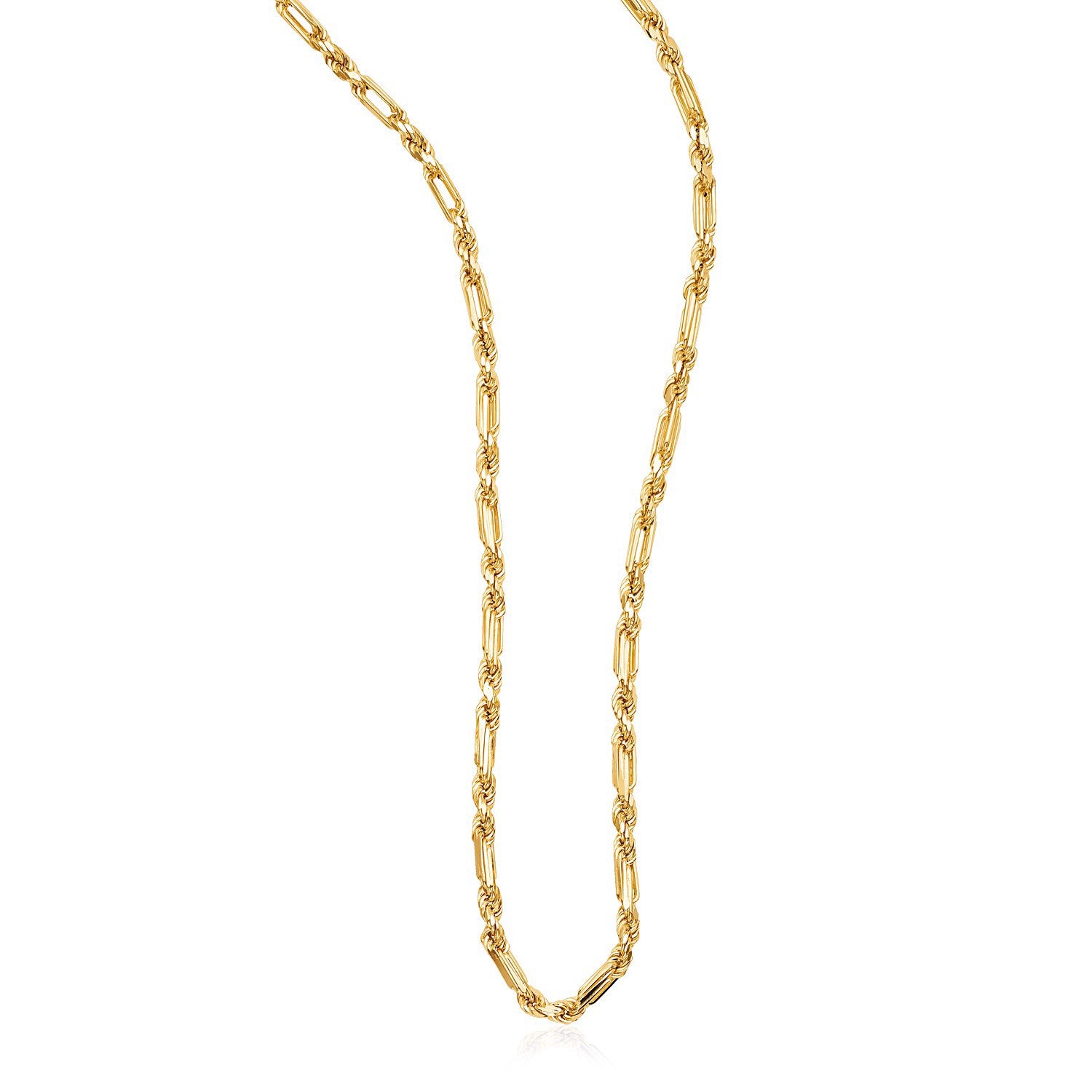 14k Yellow Gold Figaro Chain Necklace - The Best Accessory