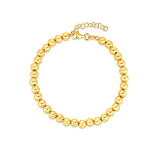14k Yellow Gold Bead Chain Necklace(5mm) - The Best Accessory