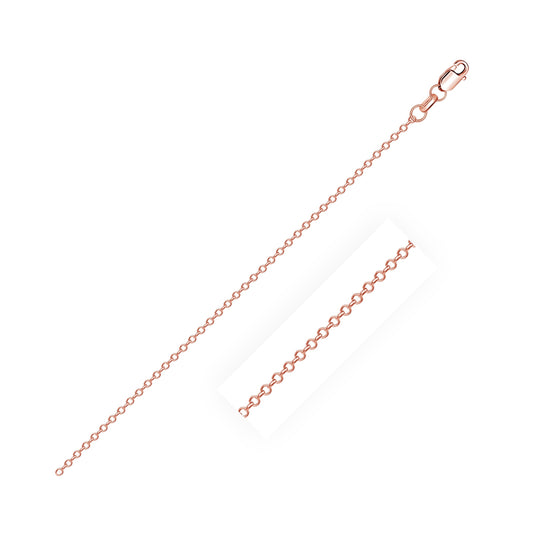 Diamond Cut Cable Link Chain in Rose Gold (0.87 mm) - The Best Accessory