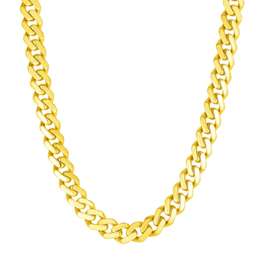 14k Yellow Gold 22 inch Polished Curb Chain Necklace - The Best Accessory