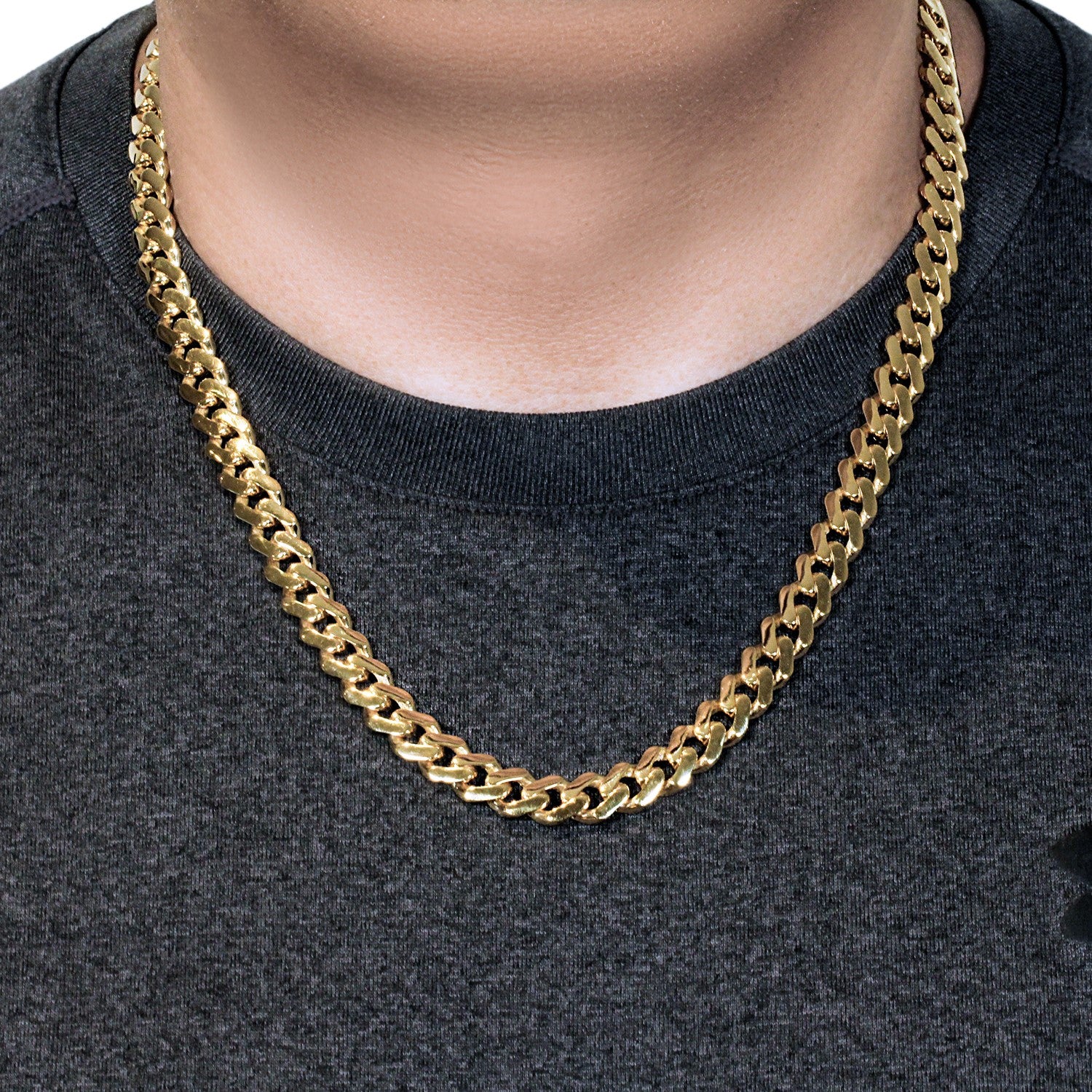 14k Yellow Gold 22 inch Polished Curb Chain Necklace - The Best Accessory