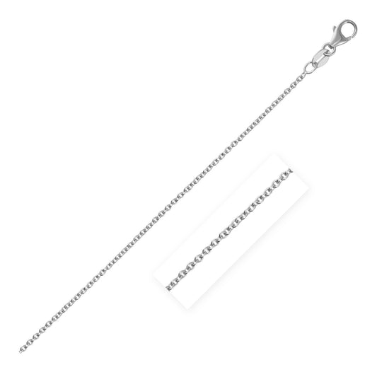 14k White Gold Round Cable Link Chain (1.50 mm) - The Best Accessory