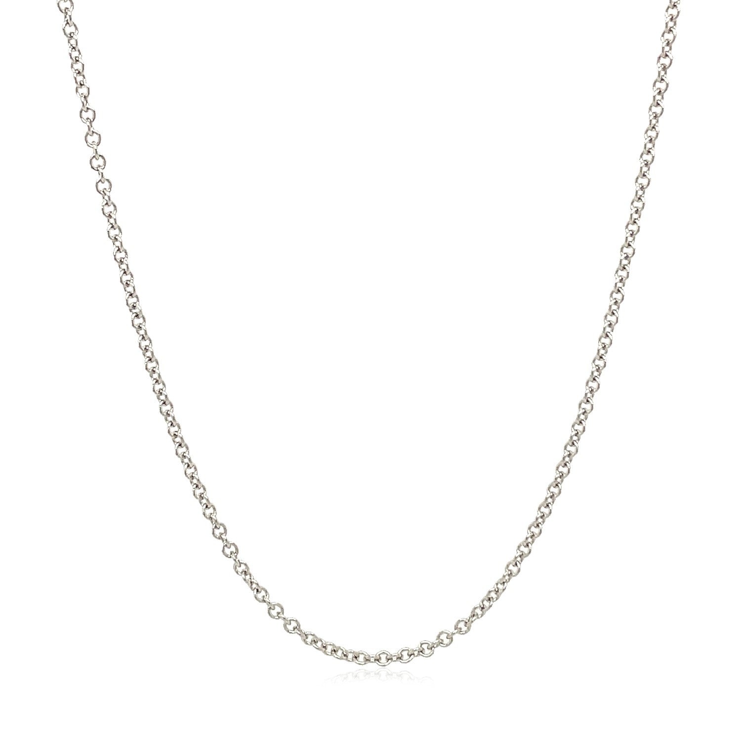 14k White Gold Round Cable Link Chain (1.50 mm) - The Best Accessory