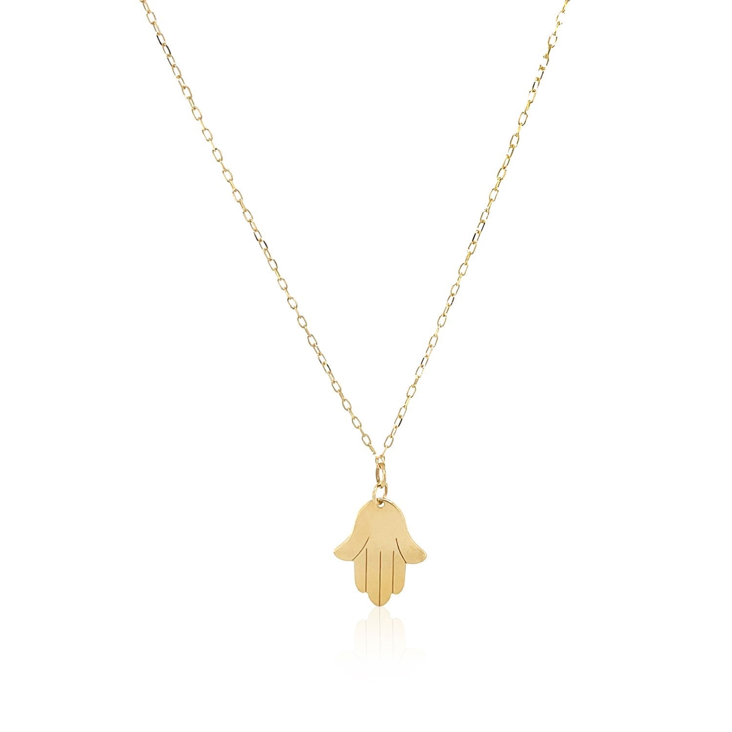 14K Yellow Gold Hand of Hamsa Necklace - The Best Accessory