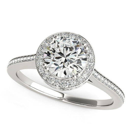 14k White Gold Classic Channel Slim Shank Diamond Engagement Ring (2 cttw) - The Best Accessory
