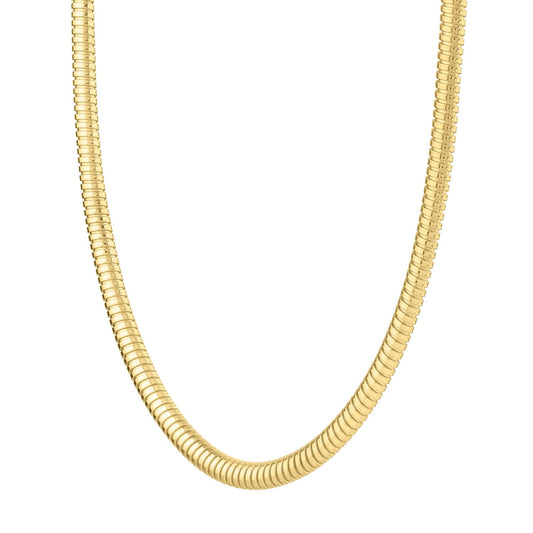 Tubogas Necklace in 14K Yellow Gold (5.00 mm) - The Best Accessory