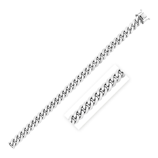 Sterling Silver Rhodium Plated Miami Cuban Chain (8.40 mm) - The Best Accessory