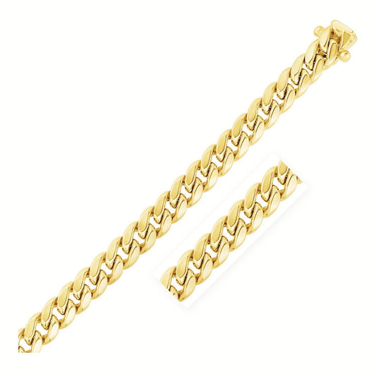 10k Yellow Gold Semi Solid Miami Cuban Chain (10.70 mm) - The Best Accessory