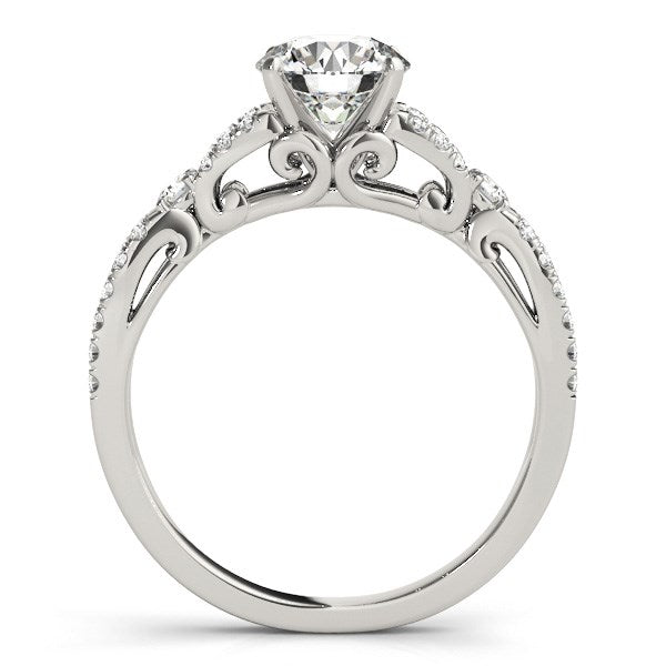 14k White Gold Diamond Engagement Ring with Multirow Split Shank (1 1/4 cttw) - The Best Accessory