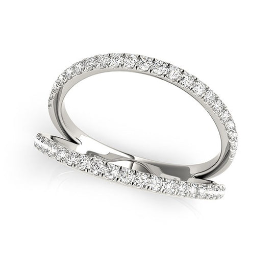 14k White Gold Diamond Split Band Ring (1/4 cttw) - The Best Accessory