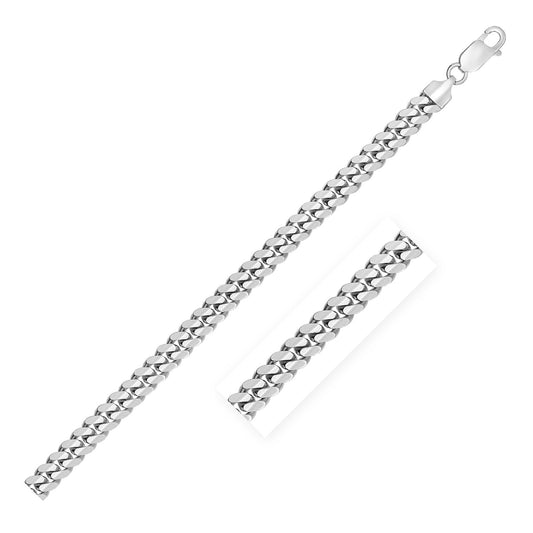 Sterling Silver Rhodium Plated Miami Cuban Chain (6.30 mm) - The Best Accessory