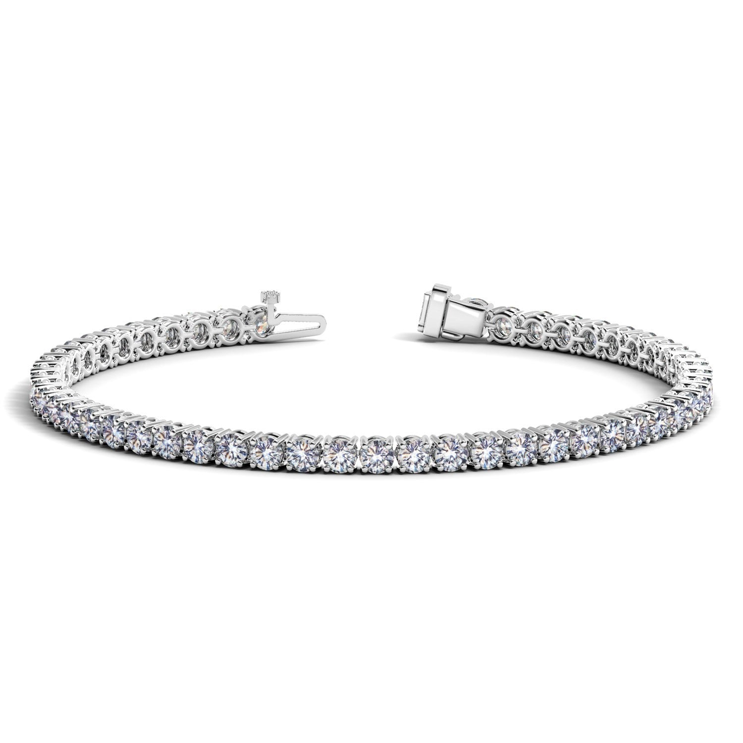 Lab Grown Round Diamond Tennis Bracelet in 14k White Gold (6 cctw F/G  VS2/SI1) - The Best Accessory