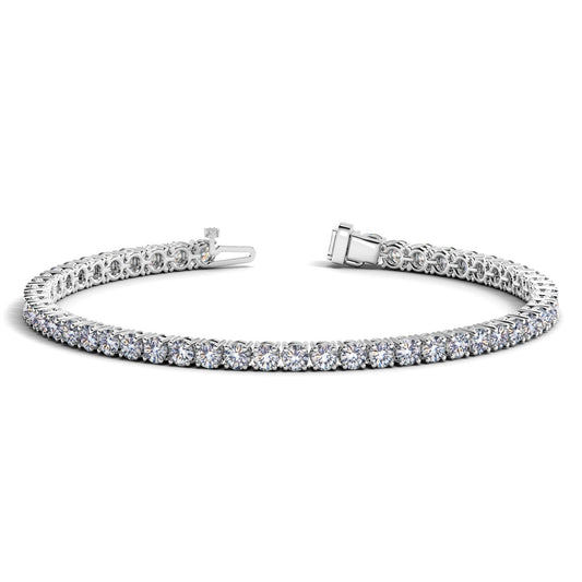 Lab Grown Round Diamond Tennis Bracelet in 14k White Gold (6 cctw F/G  VS2/SI1) - The Best Accessory