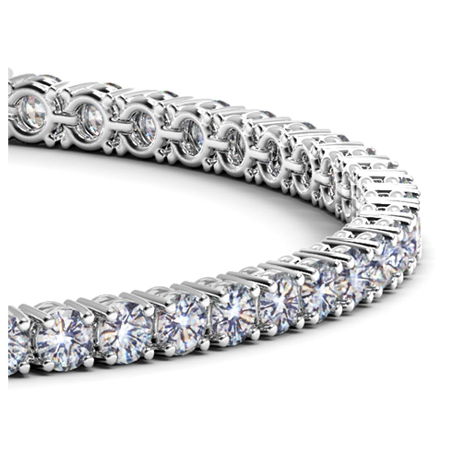 Lab Grown Round Diamond Tennis Bracelet in 14k White Gold (6 cctw F/G  VS2/SI1) - The Best Accessory