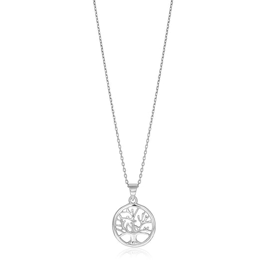Sterling Silver inch Round Tree of Life Necklace - The Best Accessory