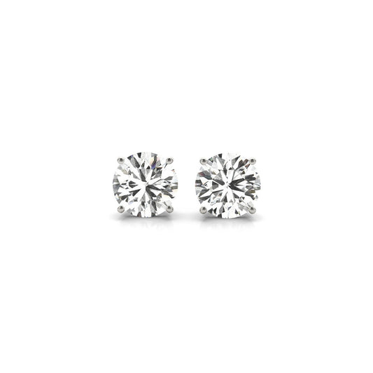 2 cttw Certified IGI Lab Grown Round Diamond Stud Earrings 14k White Gold (G/VS2) - The Best Accessory