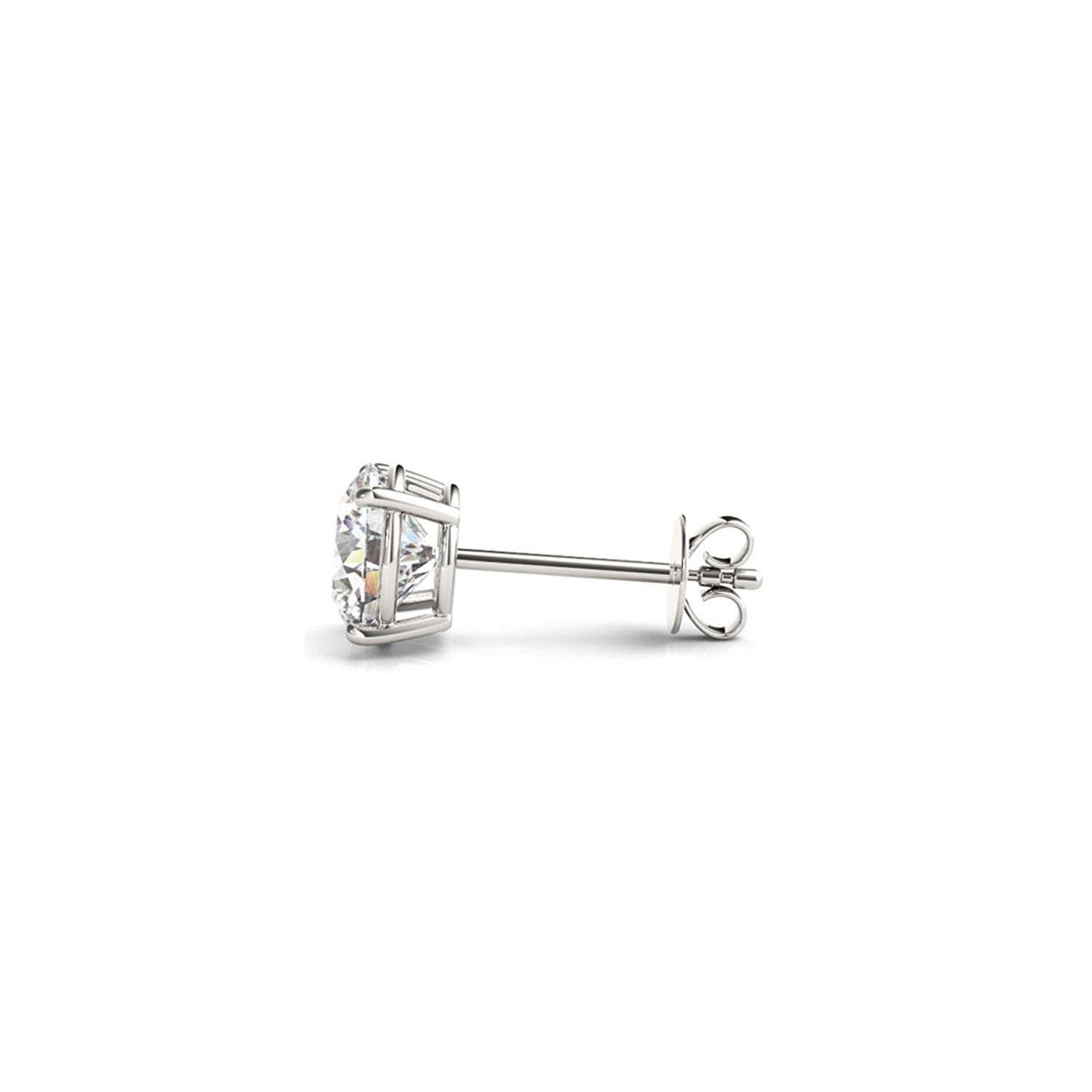2 cttw Certified IGI Lab Grown Round Diamond Stud Earrings 14k White Gold (G/VS2) - The Best Accessory