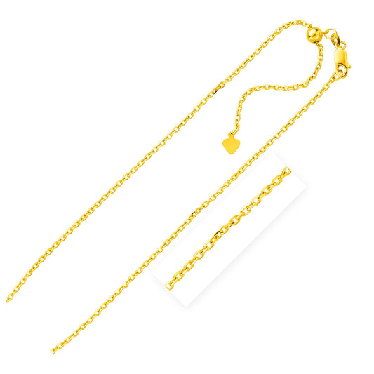 Sterling Silver Rose Finish Adjustable Cable Chain (1.80 mm) - The Best Accessory