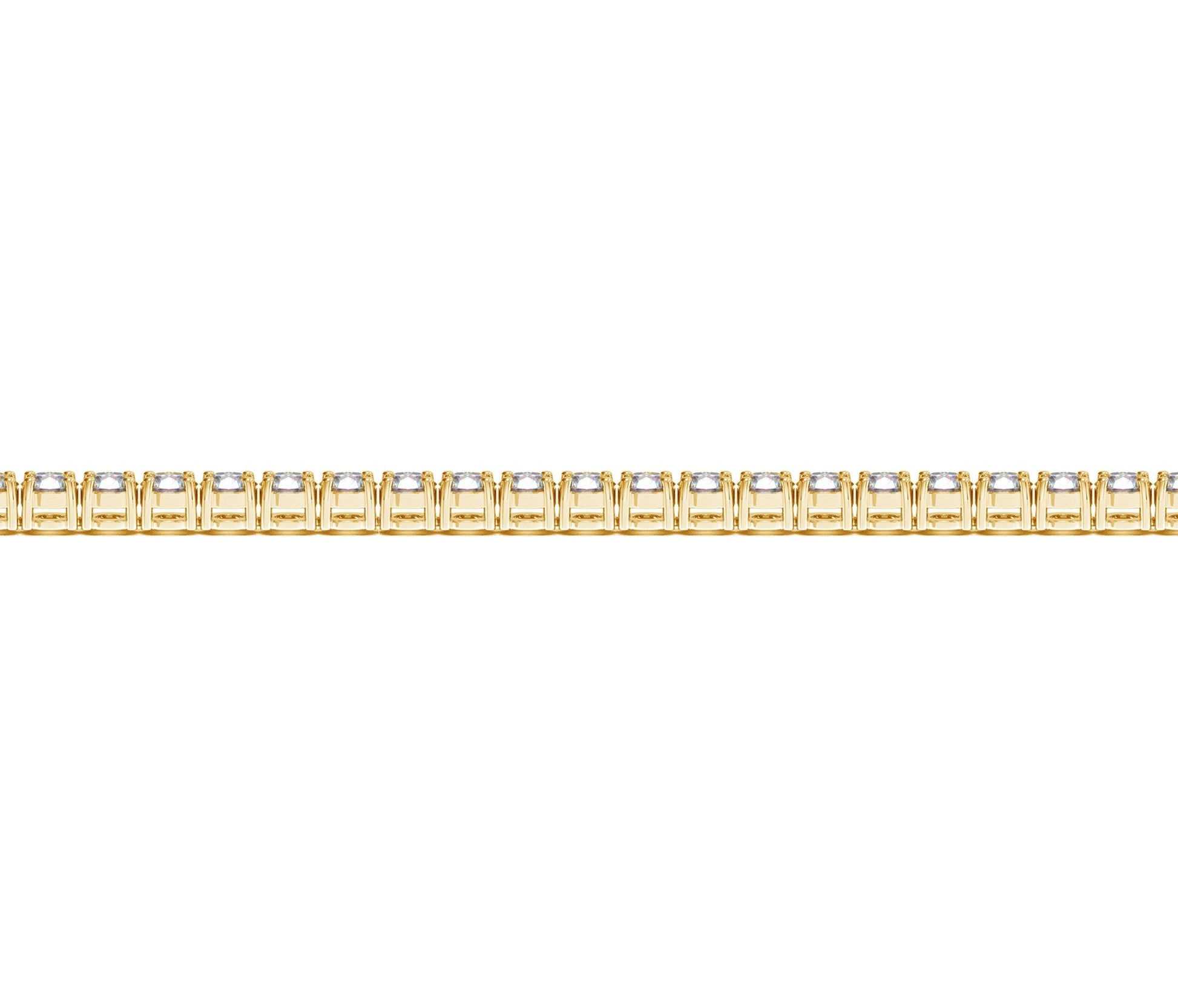 Lab Grown Round Diamond Tennis Bracelet in 14k Yellow Gold (4 cctw F/G  VS2/SI1) - The Best Accessory