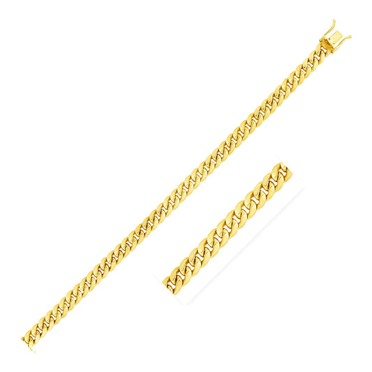 14k Yellow Gold Semi Solid Miami Cuban Chain (4.50 mm) - The Best Accessory