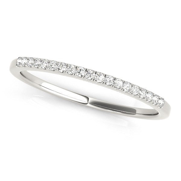 14k White Gold Round Thin Diamond Wedding Band (1/4 cttw) - The Best Accessory