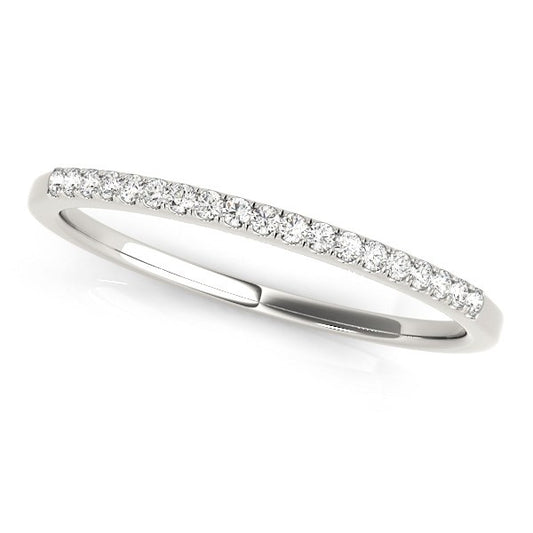 14k White Gold Round Thin Diamond Wedding Band (1/4 cttw) - The Best Accessory
