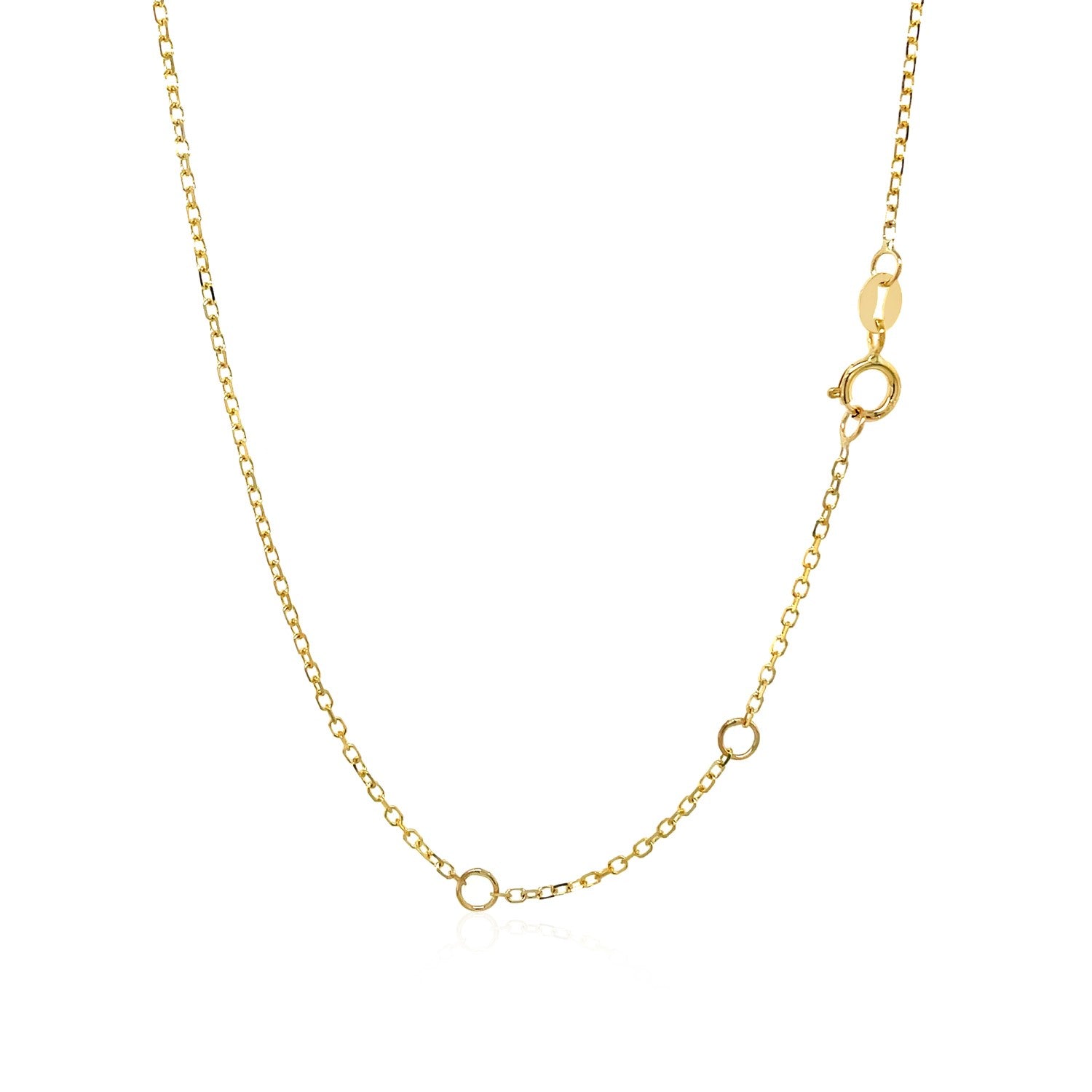 14k Yellow Gold 17 inch Necklace with Round Onyx - The Best Accessory