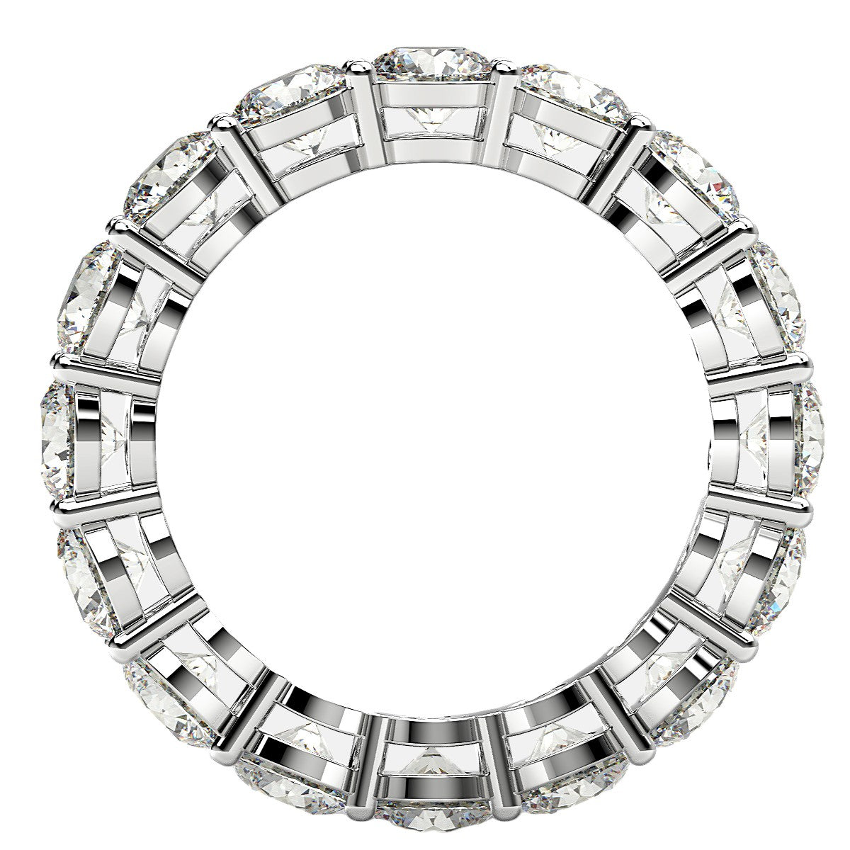 Round Cut Lab Grown Diamond Eternity Ring in 14k White Gold (4 cttw FG/VS2) - The Best Accessory