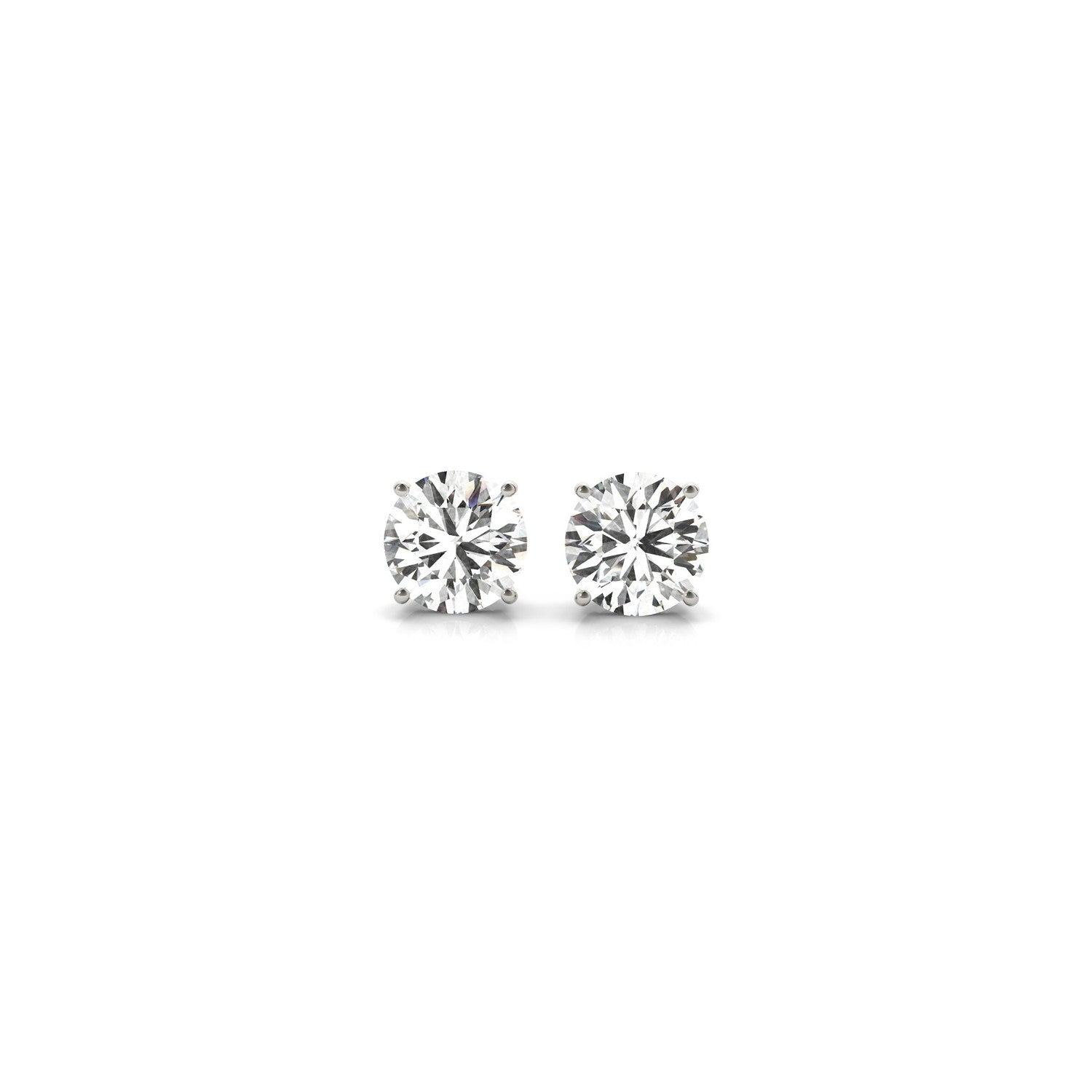 1 cttw Certified IGI Lab Grown Round Diamond Stud Earrings 14k White Gold (G/VS2) - The Best Accessory