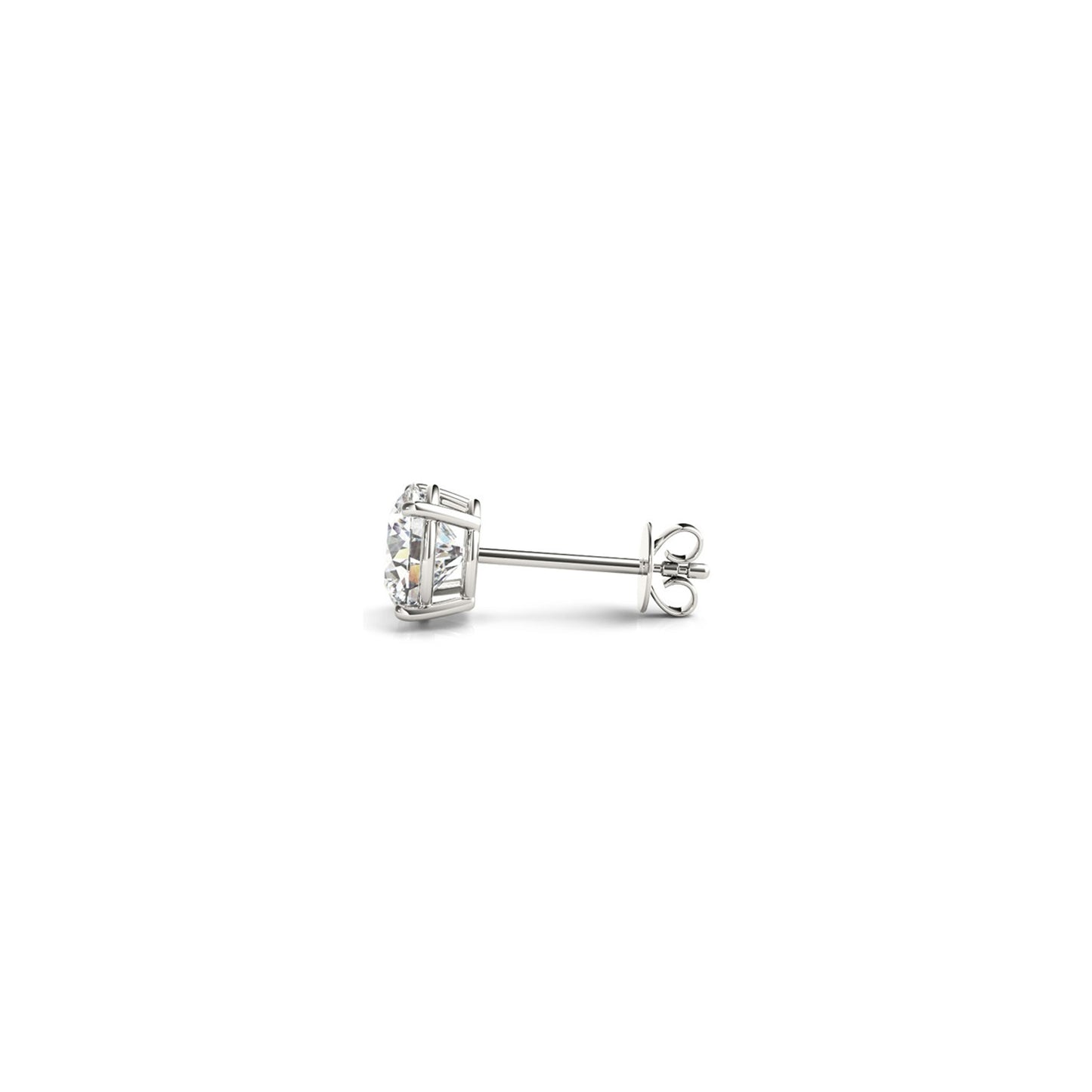 1 cttw Certified IGI Lab Grown Round Diamond Stud Earrings 14k White Gold (G/VS2) - The Best Accessory
