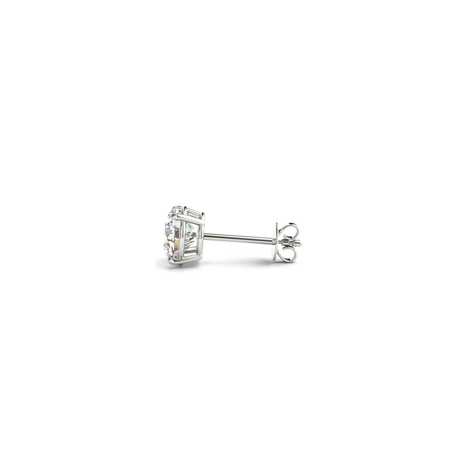 1 cttw Certified IGI Lab Grown Round Diamond Stud Earrings 14k White Gold (G/VS2) - The Best Accessory