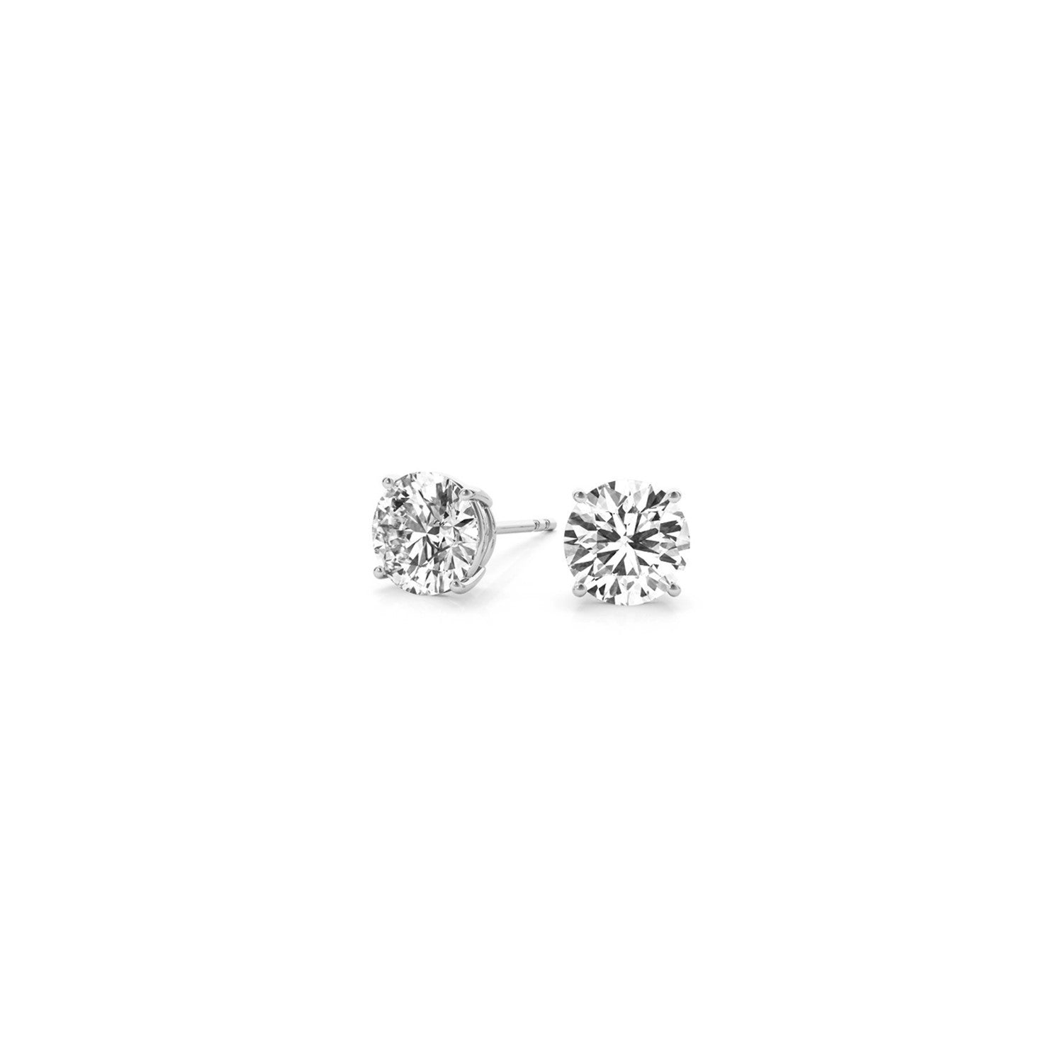 1 cttw Certified IGI Lab Grown Round Diamond Stud Earrings 14k White Gold (G/VS2) - The Best Accessory