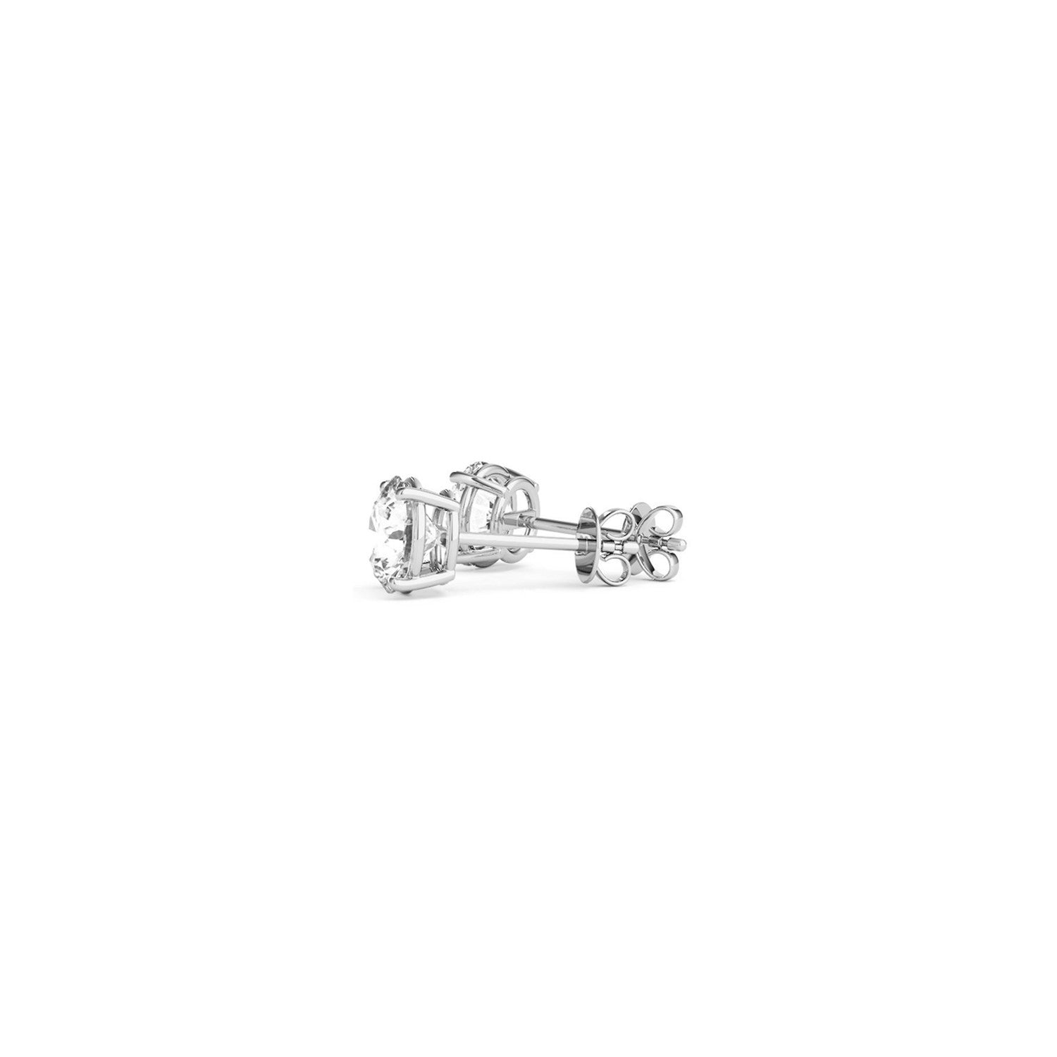 1 cttw Certified IGI Lab Grown Round Diamond Stud Earrings 14k White Gold (G/VS2) - The Best Accessory