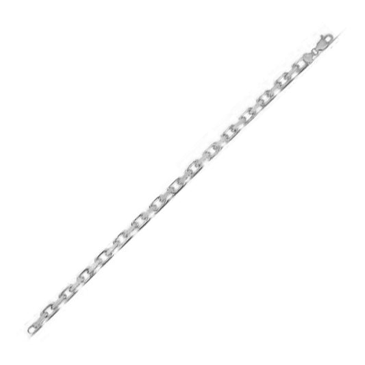 14k White Gold French Cable Link Chain (4.80 mm) - The Best Accessory