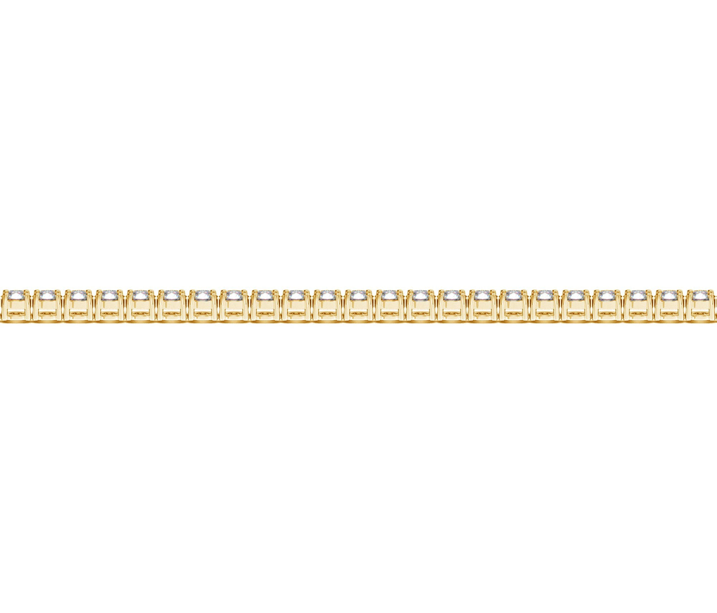 Lab Grown Round Diamond Tennis Bracelet in 14k Yellow Gold (2 cctw F/G  VS2/SI1) - The Best Accessory