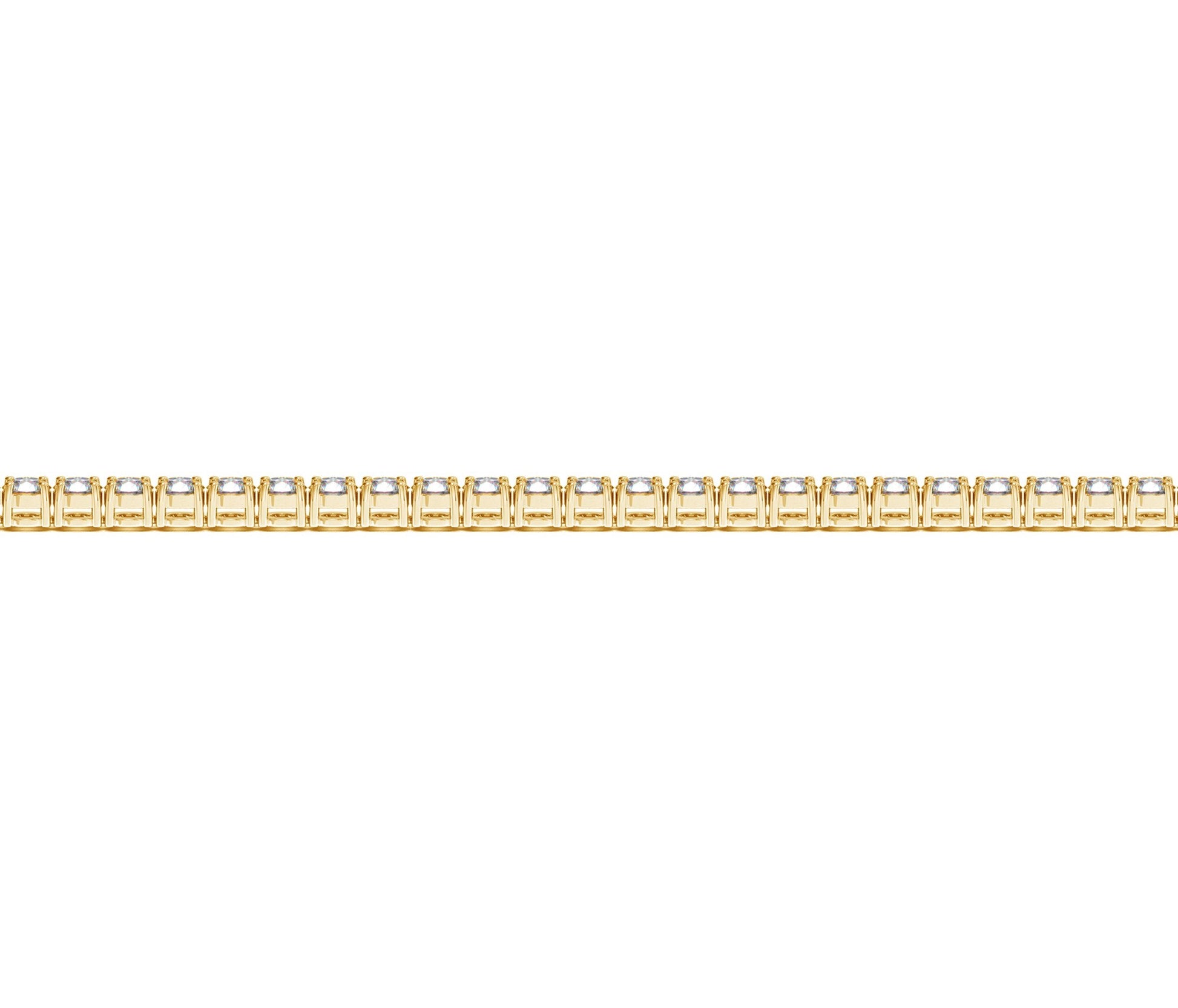 Lab Grown Round Diamond Tennis Bracelet in 14k Yellow Gold (2 cctw F/G  VS2/SI1) - The Best Accessory