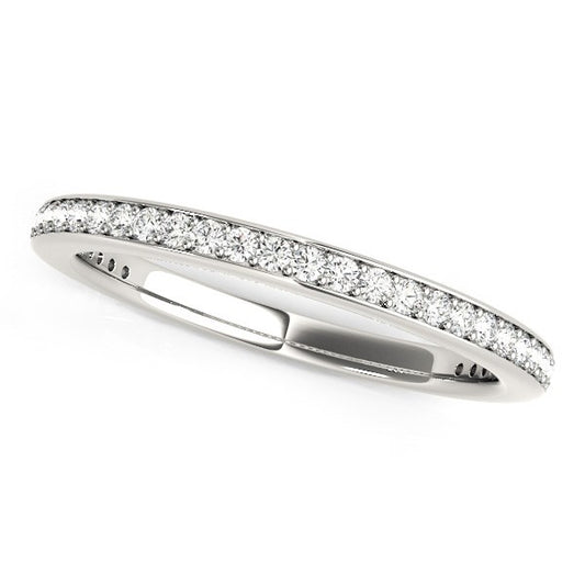 14k White Gold Round Diamond Wedding Ring (1/4 cttw) - The Best Accessory