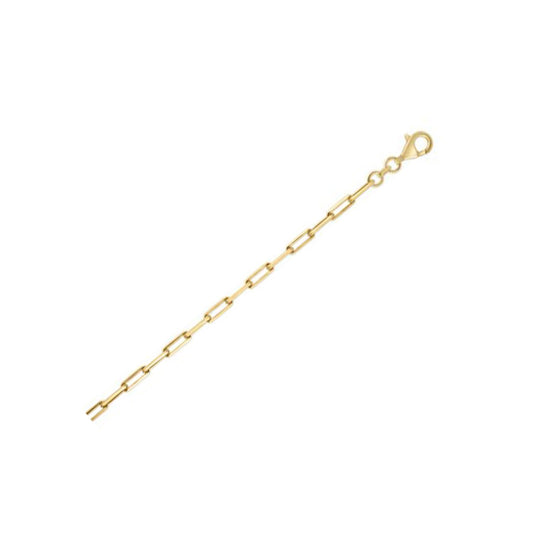 Sterling Silver Gold Plated Paperclip Chain (2.95 mm) - The Best Accessory