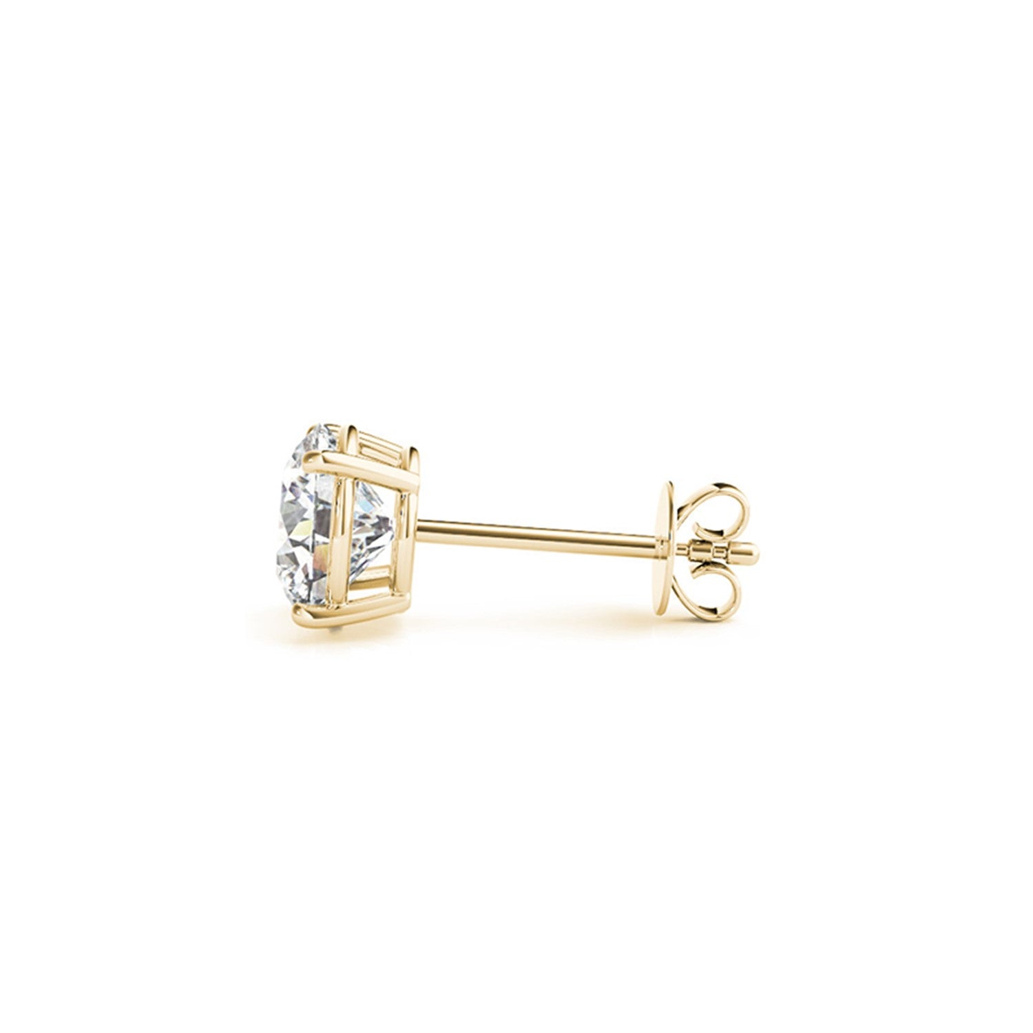 4 cttw Certified IGI Lab Grown Round Diamond Stud Earrings 14k Yellow Gold (G/VS2) - The Best Accessory