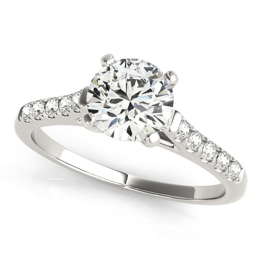14k White Gold Cathedral Design Diamond Engagement Ring (1 1/8 cttw) - The Best Accessory