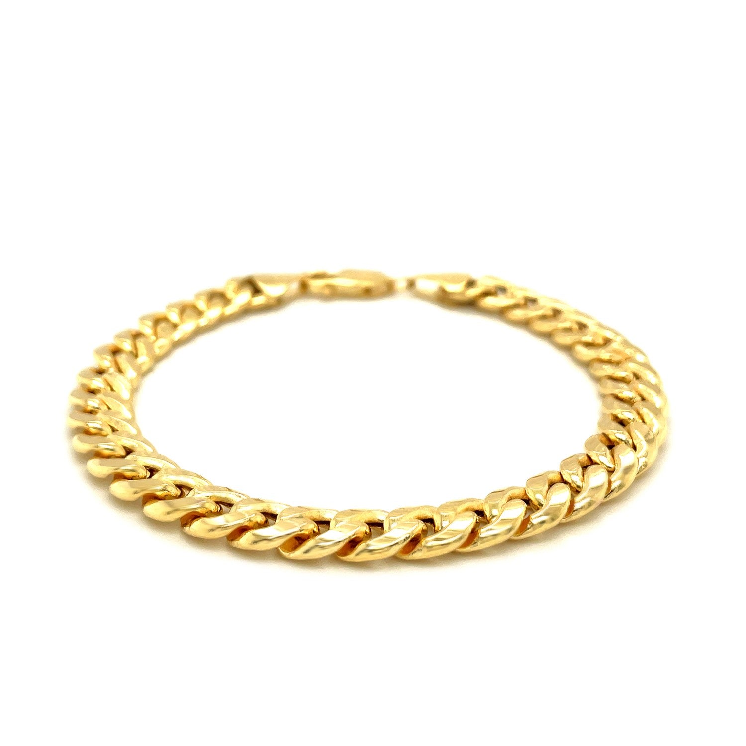 10k Yellow Gold Light Miami Cuban Bracelet (8.00 mm) - The Best Accessory