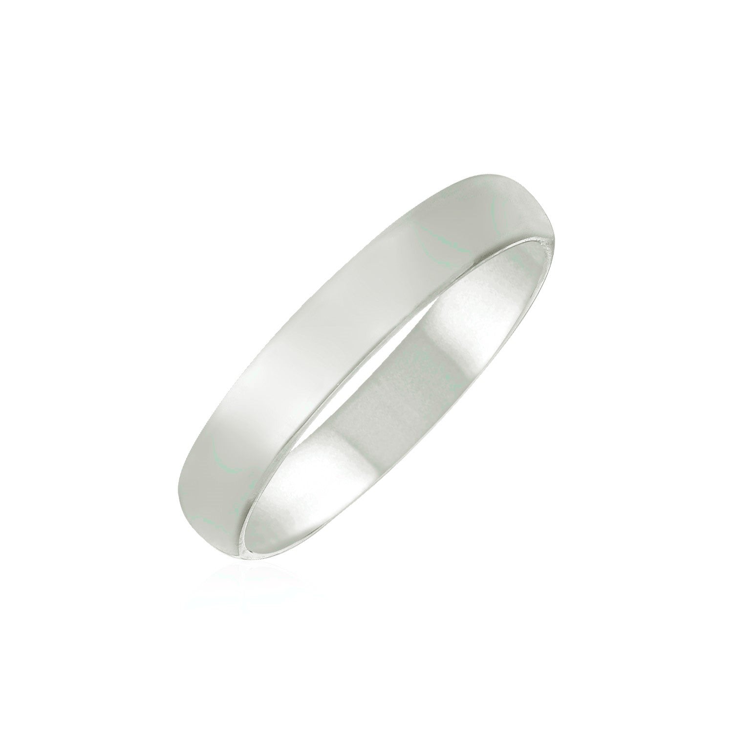 14k White Gold Comfort Fit Wedding Band(4.00 mm) - The Best Accessory