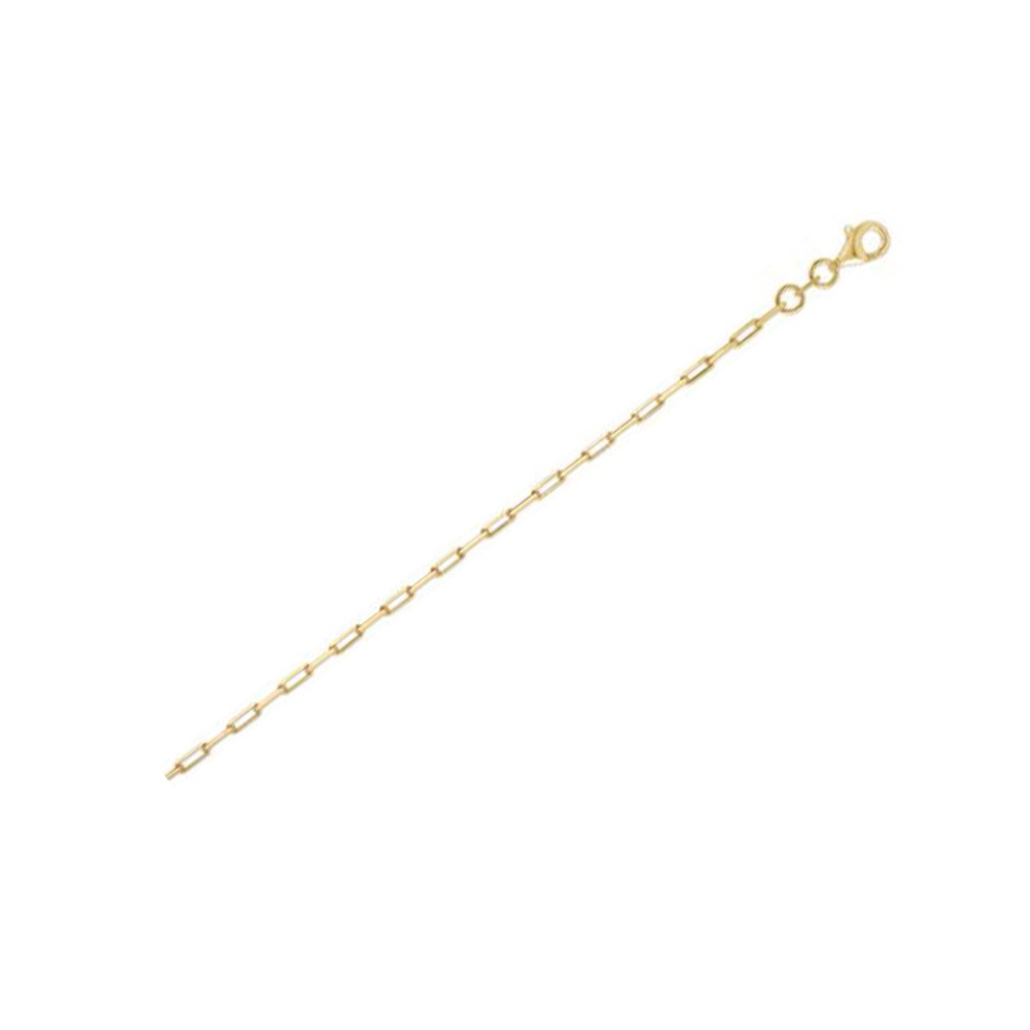 Sterling Silver Gold Plated Paperclip Chain (1.80 mm) - The Best Accessory