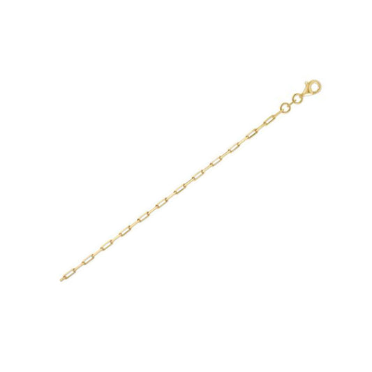 Sterling Silver Gold Plated Paperclip Chain (1.80 mm) - The Best Accessory