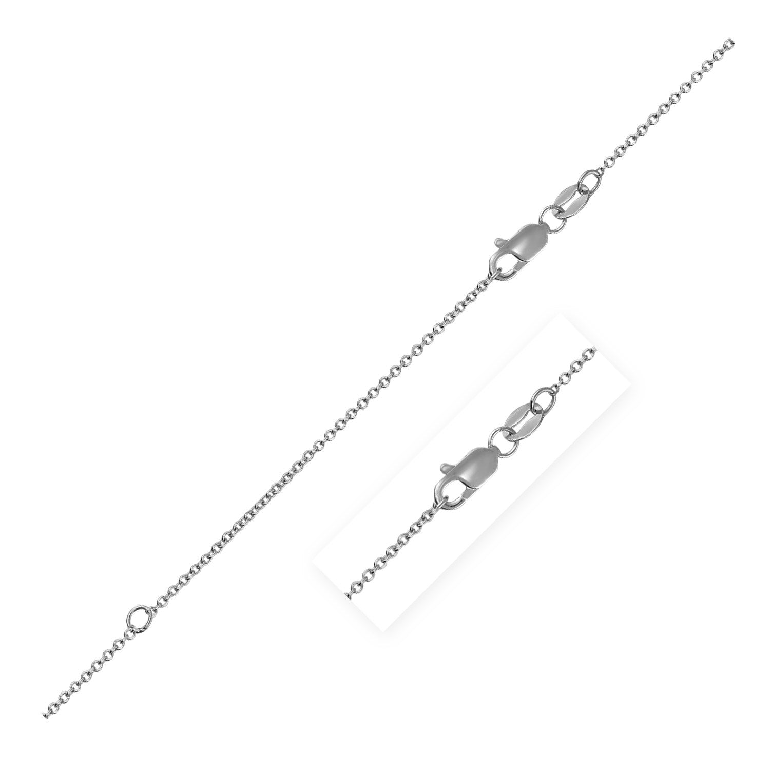 Extendable Cable Chain in 14k White Gold (1.10 mm) - The Best Accessory