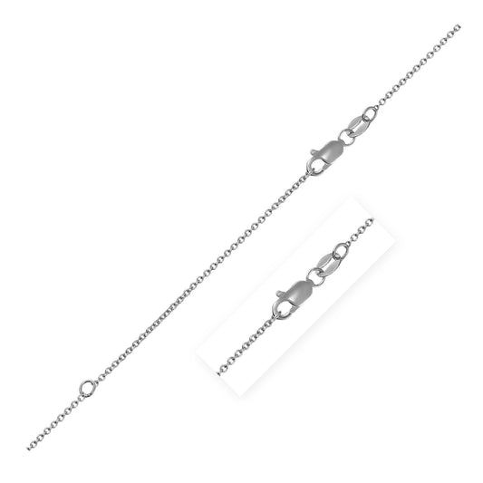 Extendable Cable Chain in 14k White Gold (1.10 mm) - The Best Accessory