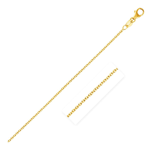 14k Yellow Gold Round Cable Link Chain (1.90 mm) - The Best Accessory